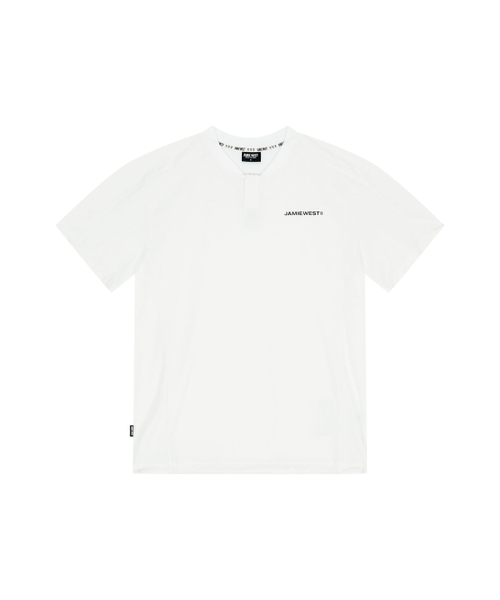 JAMIE WEST(ジェイミーウエスト)の「JWロゴパフォーマンスヘンリーネックカラチシャツ(ホワイト)(Tシャツ/カットソー・レディース・その他・MEDIUM/LARGE/X-LARGE)」の1枚目の写真