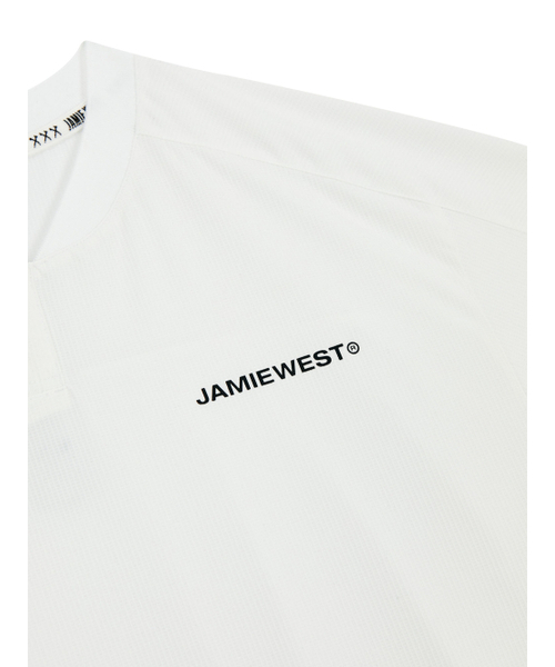 JAMIE WEST(ジェイミーウエスト)の「JWロゴパフォーマンスヘンリーネックカラチシャツ(ホワイト)(Tシャツ/カットソー・レディース・その他・MEDIUM/LARGE/X-LARGE)」の4枚目の写真