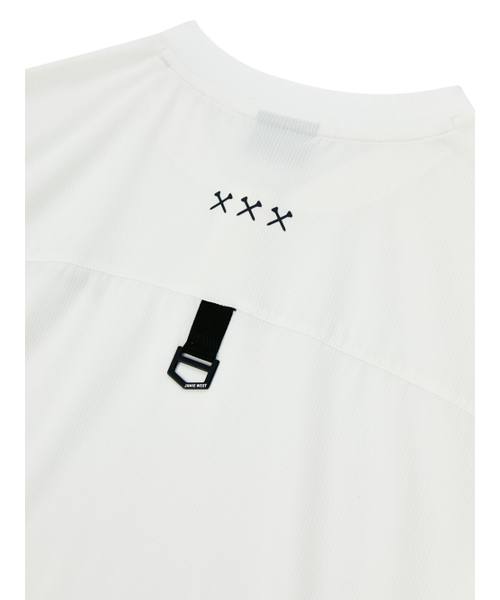JAMIE WEST(ジェイミーウエスト)の「JWロゴパフォーマンスヘンリーネックカラチシャツ(ホワイト)(Tシャツ/カットソー・レディース・その他・MEDIUM/LARGE/X-LARGE)」の7枚目の写真