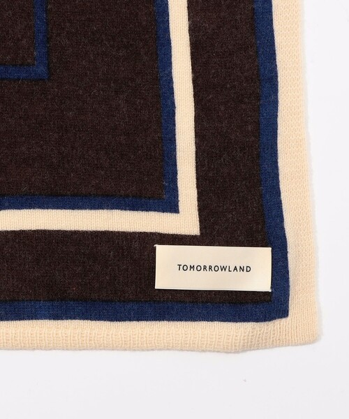 TOMORROWLAND （トゥモローランド）の「TOMORROWLAND SQUARE KNIT ストール（ストール/ショール・レディース・ダークブラウン・FREE）」の4枚目の写真