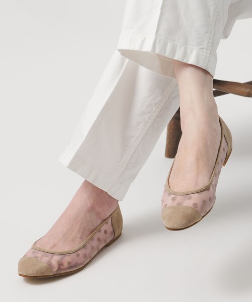 UNITED ARROWS（ユナイテッドアローズ）の「ドット バレエシューズ（バレエシューズ・レディース・ブラック/ベージュ・35/35h/36/36h/37/37h/38）」の2枚目の写真