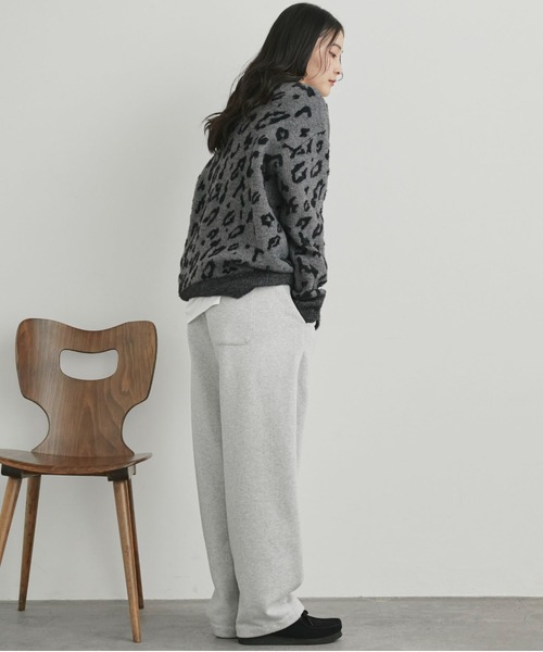 Doux archives（ドゥアルシーヴ）の「レオパードジャガードニット（ニット/セーター・レディース・チャコールグレー/ブラウン・FREE）」の8枚目の写真