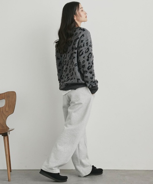 Doux archives（ドゥアルシーヴ）の「レオパードジャガードニット（ニット/セーター・レディース・チャコールグレー/ブラウン・FREE）」の9枚目の写真