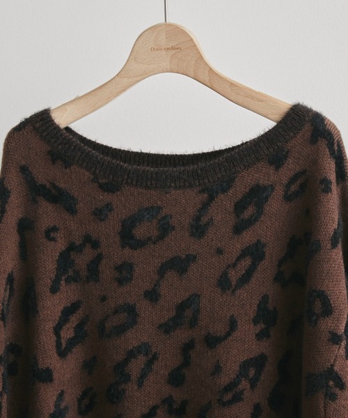 Doux archives（ドゥアルシーヴ）の「レオパードジャガードニット（ニット/セーター・レディース・チャコールグレー/ブラウン・FREE）」の21枚目の写真