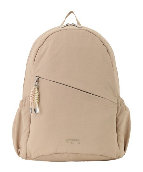 Samsonite Red（サムソナイトレッド）の「【SAMSONITE RED/サムソナイトレッド】 SAC'S BAR別注 PUFFY OVERNIGHTER ROUND BACKPACK（バックパック/リュック・レディース・ブラック/グレイッシュベージュ・FREE）」の2枚目の写真