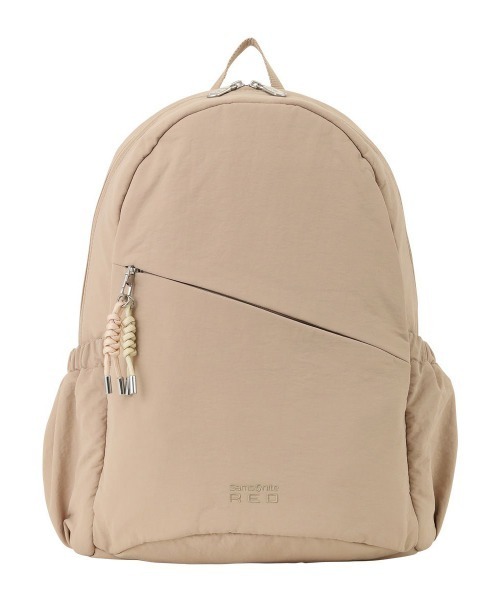 Samsonite Red（サムソナイトレッド）の「【SAMSONITE RED/サムソナイトレッド】 SAC'S BAR別注 PUFFY OVERNIGHTER ROUND BACKPACK（バックパック/リュック・レディース・ブラック/グレイッシュベージュ・FREE）」の3枚目の写真