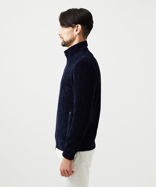 MICHEL KLEIN HOMME (ミッシェルクランオム)の「スタンドカラーモールニットカーディガン(カーディガン/ボレロ・メンズ・パープル/ネイビー・MEDIUM/LARGE/X-LARGE)」の9枚目の写真