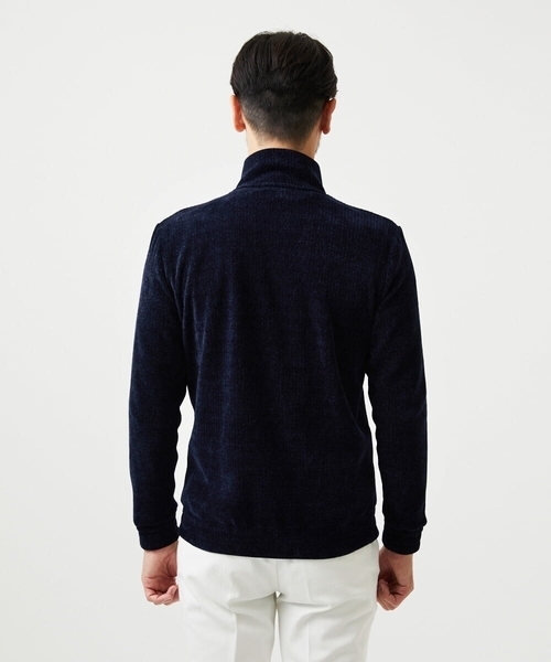 MICHEL KLEIN HOMME (ミッシェルクランオム)の「スタンドカラーモールニットカーディガン(カーディガン/ボレロ・メンズ・パープル/ネイビー・MEDIUM/LARGE/X-LARGE)」の8枚目の写真