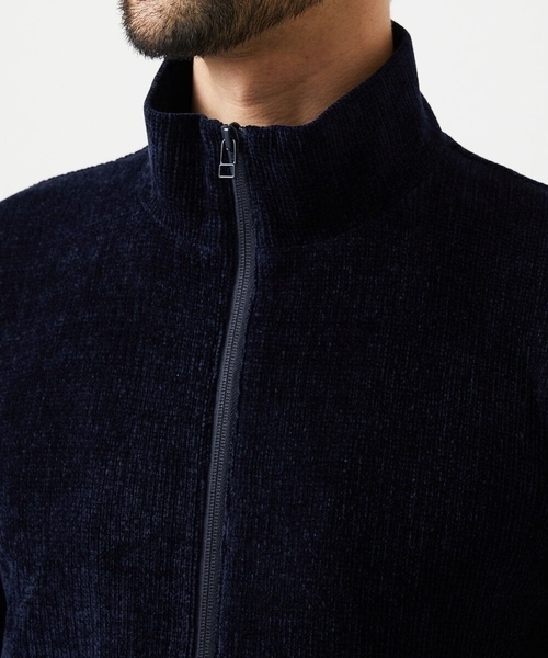 MICHEL KLEIN HOMME (ミッシェルクランオム)の「スタンドカラーモールニットカーディガン(カーディガン/ボレロ・メンズ・パープル/ネイビー・MEDIUM/LARGE/X-LARGE)」の7枚目の写真
