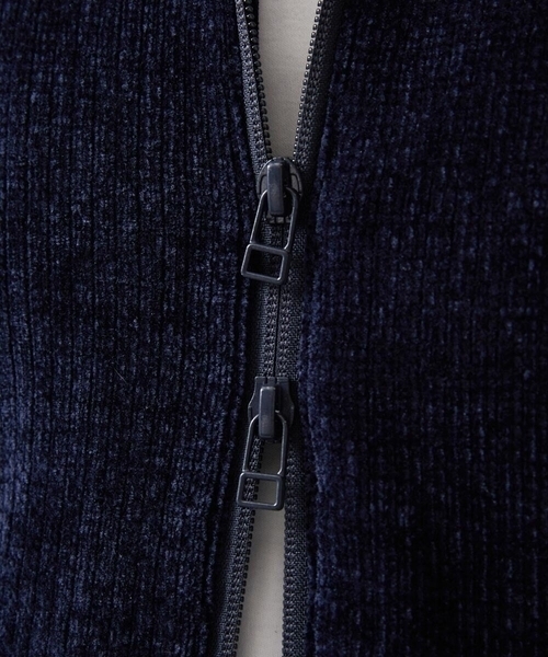 MICHEL KLEIN HOMME (ミッシェルクランオム)の「スタンドカラーモールニットカーディガン(カーディガン/ボレロ・メンズ・パープル/ネイビー・MEDIUM/LARGE/X-LARGE)」の4枚目の写真