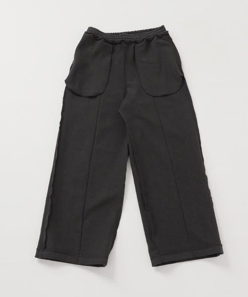 B.C STOCK（ベーセーストック）の「ウォッシャブル / 裏毛ピンタックストレートパンツ（スウェットパンツ・レディース・チャコールグレー/ブラック・SMALL/MEDIUM）」の19枚目の写真