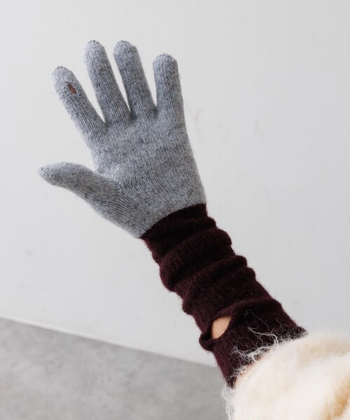 collex(コレックス)の「メリノウール アルパカ 2WAY グローブ 手袋(手袋・レディース・オフホワイト/ライトブルー/イエロー・フリー)」の7枚目の写真