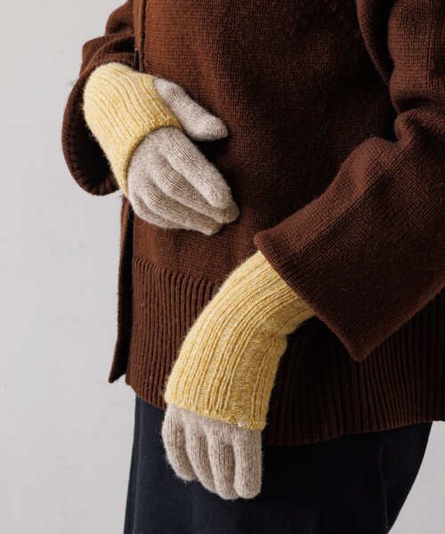 collex(コレックス)の「メリノウール アルパカ 2WAY グローブ 手袋(手袋・レディース・オフホワイト/ライトブルー/イエロー・フリー)」の11枚目の写真