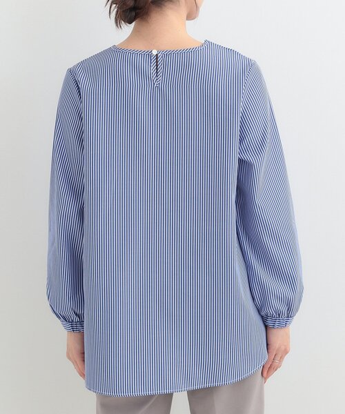 SHOO・LA・RUE(シューラルー)の「【洗濯機可/2点セット/S-LL】着回し自在 きれい見え ニットベスト+ブラウス(ニット/セーター・レディース・ダークブラウン・03/02/01/04)」の6枚目の写真