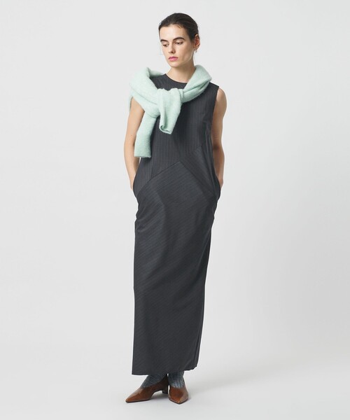 H BEAUTY&YOUTH UNITED ARROWS(エイチビューティーアンドユースユナイテッドアローズ)の「<H>TW ノースリーブドレス(ワンピース・レディース・ダークグレー/ブラック・S/M)」の2枚目の写真