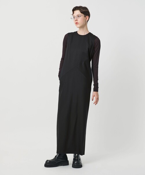 H BEAUTY&YOUTH UNITED ARROWS(エイチビューティーアンドユースユナイテッドアローズ)の「<H>TW ノースリーブドレス(ワンピース・レディース・ダークグレー/ブラック・S/M)」の1枚目の写真