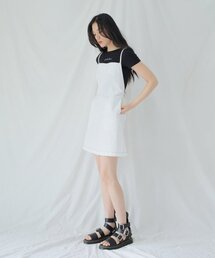 BACKLESS STRAP MINI DRESS / WHITE