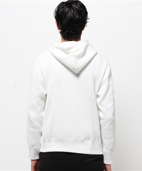 Abiding Aim(アバイディングエイム)の「【JEMORGAN】ビッグワッフルフルジップアップパーカー(パーカー・メンズ・ネイビー/トップグレー/ホワイト/ブラック/カーキ・L/M/XL)」の7枚目の写真