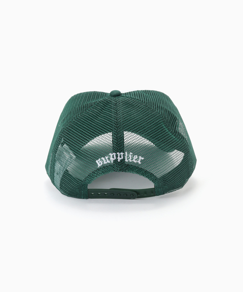 SUPPLIER（サプライヤー）の「SUPPLIER / サプライヤー Cross Leather Patch Mesh Cap（キャップ・メンズ・ピンク/グリーン・FREE）」の4枚目の写真