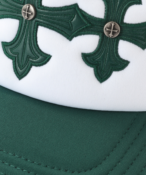 SUPPLIER（サプライヤー）の「SUPPLIER / サプライヤー Cross Leather Patch Mesh Cap（キャップ・メンズ・ピンク/グリーン・FREE）」の5枚目の写真