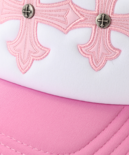 SUPPLIER（サプライヤー）の「SUPPLIER / サプライヤー Cross Leather Patch Mesh Cap（キャップ・メンズ・ピンク/グリーン・FREE）」の6枚目の写真