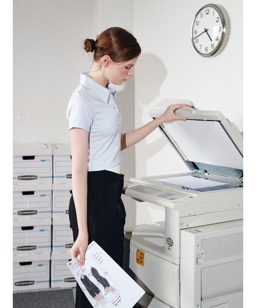 ASURA（アスラ）の「LOGO COLLOR HALF SLEEVELESS [SKY BLUE]（ポロシャツ・レディース・その他・ONE SIZE）」の2枚目の写真