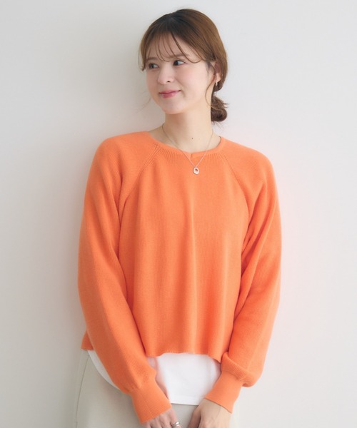 KATHARINE ROSS（キャサリンロス）の「【KATHARINE ROSS】時短レイヤードセット（ニット/セーター・レディース・アイボリー/ライトブルー/オレンジ・FREE）」の13枚目の写真