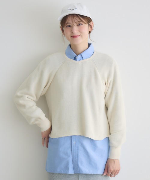 KATHARINE ROSS（キャサリンロス）の「【KATHARINE ROSS】時短レイヤードセット（ニット/セーター・レディース・アイボリー/ライトブルー/オレンジ・FREE）」の7枚目の写真