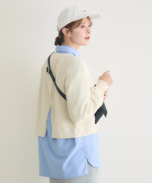 KATHARINE ROSS（キャサリンロス）の「【KATHARINE ROSS】時短レイヤードセット（ニット/セーター・レディース・アイボリー/ライトブルー/オレンジ・FREE）」の9枚目の写真