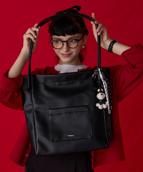 BONLECILL Marche(ボンルシールマルシェ)の「【BONLECILL Marche】《A4収納》ナローハンドルトートバッグ(トートバッグ・レディース・ブラック/グレー/アイボリー・FREE)」の8枚目の写真
