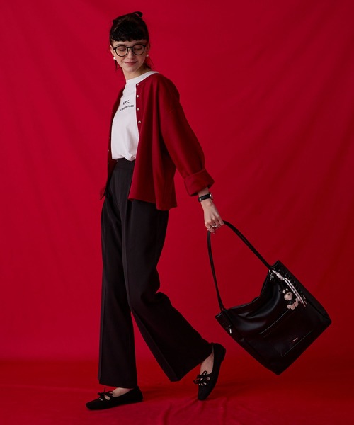 BONLECILL Marche(ボンルシールマルシェ)の「【BONLECILL Marche】《A4収納》ナローハンドルトートバッグ(トートバッグ・レディース・ブラック/グレー/アイボリー・FREE)」の17枚目の写真