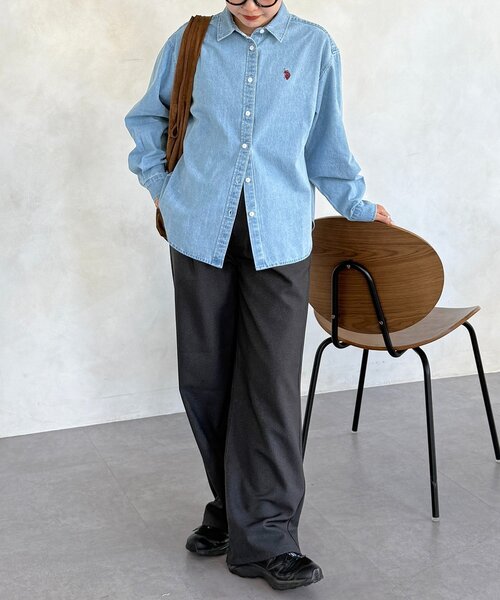 CPCM（シーピーシーエム）の「【U.S. POLO ASSN.】アソート長袖シャツ（シャツ/ブラウス・レディース・イエロー/ブルー系その他/ダークブルー/ネイビー/ブルー/グリーン系・FREE）」の22枚目の写真