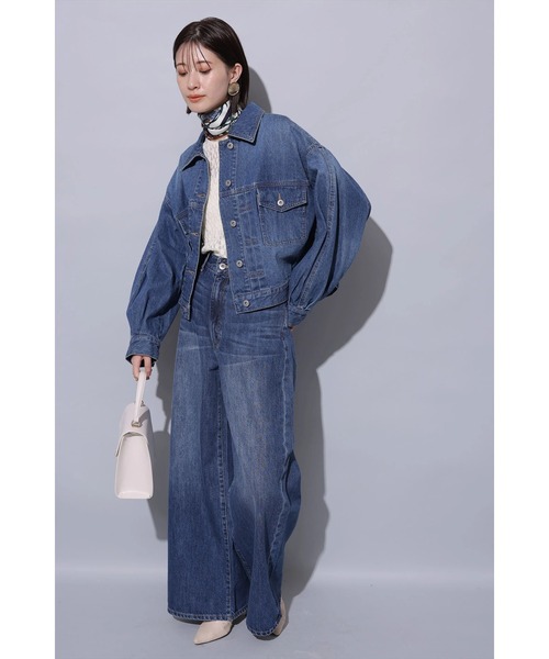 Arpege story(アルページュストーリー)の「ローウエストワイドパンツ(その他パンツ・レディース・ライトブルー/ブルー・0/1/2)」の2枚目の写真