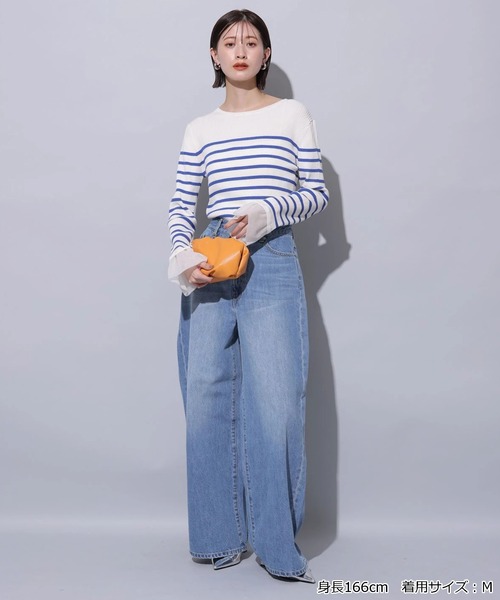 Arpege story(アルページュストーリー)の「ローウエストワイドパンツ(その他パンツ・レディース・ライトブルー/ブルー・0/1/2)」の4枚目の写真