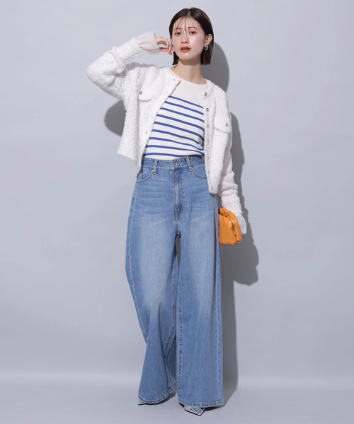 Arpege story(アルページュストーリー)の「ローウエストワイドパンツ(その他パンツ・レディース・ライトブルー/ブルー・0/1/2)」の8枚目の写真