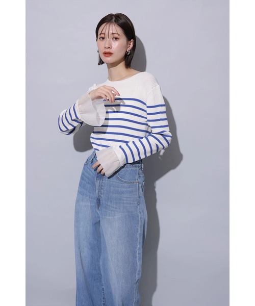 Arpege story(アルページュストーリー)の「ローウエストワイドパンツ(その他パンツ・レディース・ライトブルー/ブルー・0/1/2)」の11枚目の写真