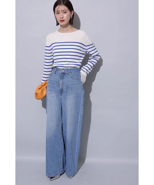 Arpege story(アルページュストーリー)の「ローウエストワイドパンツ(その他パンツ・レディース・ライトブルー/ブルー・0/1/2)」の12枚目の写真