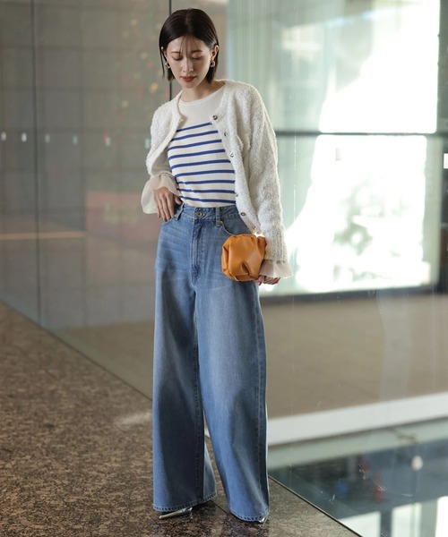 Arpege story(アルページュストーリー)の「ローウエストワイドパンツ(その他パンツ・レディース・ライトブルー/ブルー・0/1/2)」の13枚目の写真