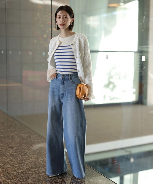 Arpege story(アルページュストーリー)の「ローウエストワイドパンツ(その他パンツ・レディース・ライトブルー/ブルー・0/1/2)」の14枚目の写真