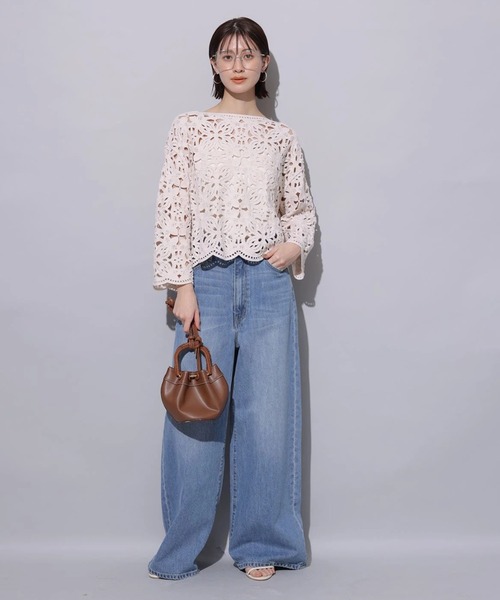 Arpege story(アルページュストーリー)の「ローウエストワイドパンツ(その他パンツ・レディース・ライトブルー/ブルー・0/1/2)」の18枚目の写真