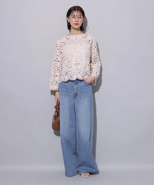 Arpege story(アルページュストーリー)の「ローウエストワイドパンツ(その他パンツ・レディース・ライトブルー/ブルー・0/1/2)」の19枚目の写真
