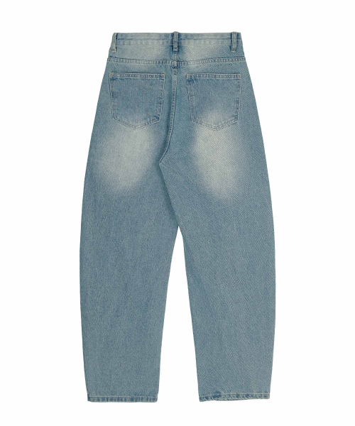 ACSHI(アクシ)の「ルーズウォッシュドバルーンフィットワイドデニムパンツユニセックス(古着ブルー)(デニムパンツ・レディース・その他・XXL/XS/S/M/L/XL)」の9枚目の写真