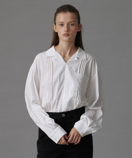 TTUDEMENT（トュードメント）の「PINTUCK BLOUSE IVORY（シャツ/ブラウス・レディース・その他・S/M）」の6枚目の写真