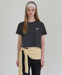スモールロゴクロップTシャツチャコール