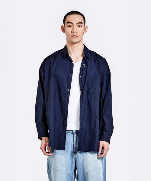 51%(フィフティーワンパーセント)の「Ring shirt - Navy(シャツ/ブラウス・メンズ・その他・L/M)」の1枚目の写真