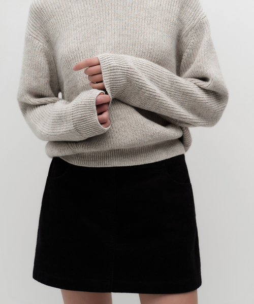 MUSINSA STANDARD WOMAN（ムシンサスタンダードウーマン）の「ウィメンズミックスドヤンクルーネックニット[オートミール]（ニット/セーター・レディース・その他・SMALL/MEDIUM/LARGE/X-SMALL）」の5枚目の写真