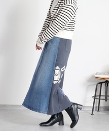 cepo | 〈セットアップ対応〉REMAKEデニム×スウェットスカート(デニムスカート)