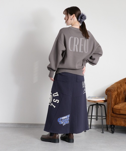 cepo（セポ）の「〈セットアップ対応〉REMAKEデニム×スウェットスカート（デニムスカート・レディース・ワンウォッシュ/ブルー系2・S/M/L）」の9枚目の写真
