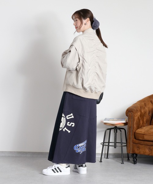 cepo（セポ）の「〈セットアップ対応〉REMAKEデニム×スウェットスカート（デニムスカート・レディース・ワンウォッシュ/ブルー系2・S/M/L）」の11枚目の写真