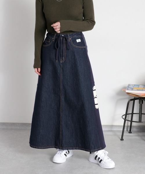 cepo（セポ）の「〈セットアップ対応〉REMAKEデニム×スウェットスカート（デニムスカート・レディース・ワンウォッシュ/ブルー系2・S/M/L）」の12枚目の写真